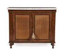 Y A REGENCY ROSEWOOD AND GILT METAL MOUNTED SIDE CABINET, CIRCA 1820