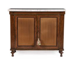 Y A REGENCY ROSEWOOD AND GILT METAL MOUNTED SIDE CABINET, CIRCA 1820