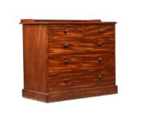 Y A GEORGE IV MAHOGANY CHEST OF DRAWERS, BY GILLOWS, CIRCA 1825