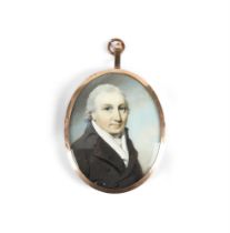 Y ENGLISH SCHOOL, EARLY TO MID 19TH CENTURY, MINIATURE PORTRAIT OF A MAN