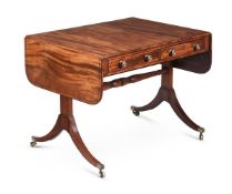 A REGENCY MAHOGANY AND LINE INLAID SOFA TABLE, CIRCA 1815