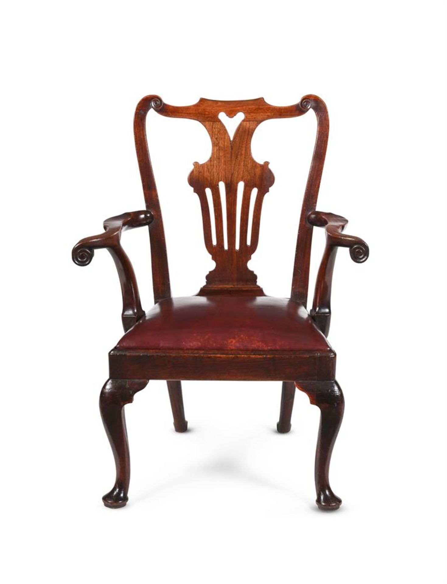 A GEORGE II WALNUT ARMCHAIR, CIRCA 1730