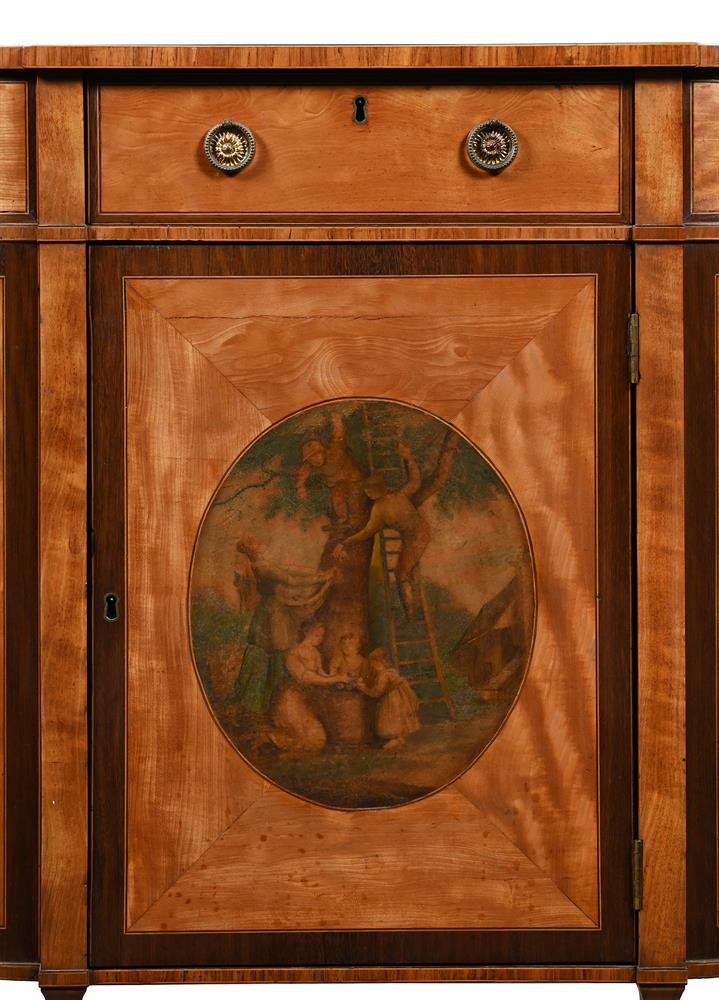 Y A FINE AND RARE PAIR OF GEORGE III SATINWOOD COMMODES, PROBABLY BY SEDDON, SONS & SHACKLETON - Image 6 of 7