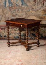 AN OLIVEWOOD AND HOLLY OYSTER VENEERED SIDE TABLE, CIRCA 1680 & LATER