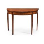Y A GEORGE III SATINWOOD AND TULIPWOOD BANDED CONSOLE OR SIDE TABLE, CIRCA 1790