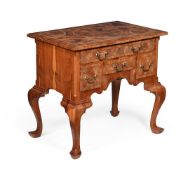 A YEW WOOD AND CROSSBANDED SIDE TABLE, IN WILLIAM & MARY STYLE, 20TH CENTURY