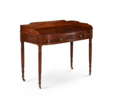 A REGENCY MAHOGANY AND 'PLUM PUDDING' MAHOGANY DRESSING TABLE, IN THE MANNER OF GILLOWS, CIRCA 1820