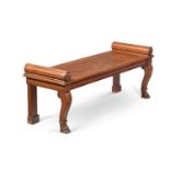 A VICTORIAN CARVED OAK HALL BENCH, IN THE MANNER OF MARSH & TATHAM, CIRCA 1850
