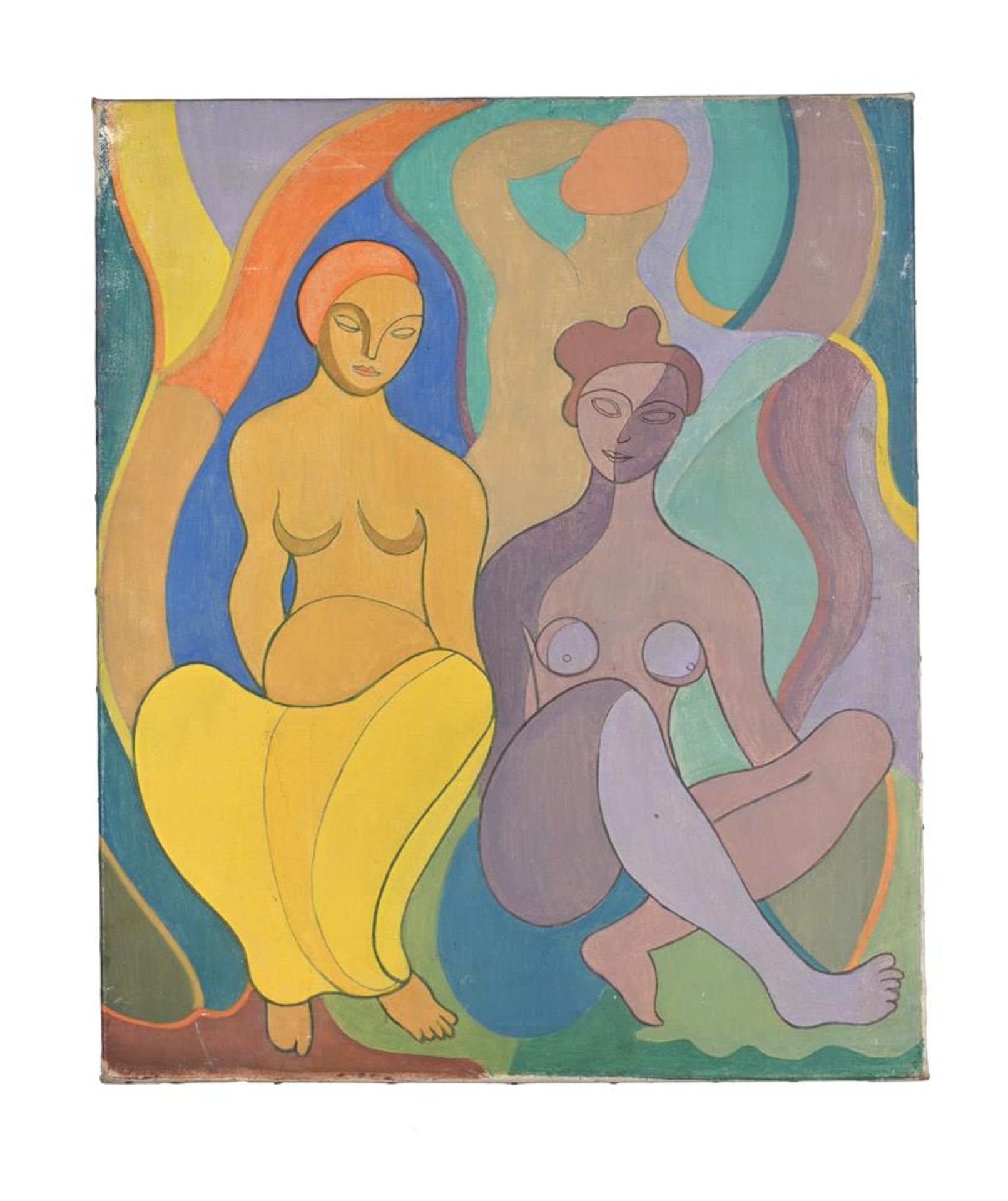 λ JOHN CLUYSENAAR (BELGIAN 1899-1986), TWO FEMALE NUDES, SEATED - Image 2 of 5