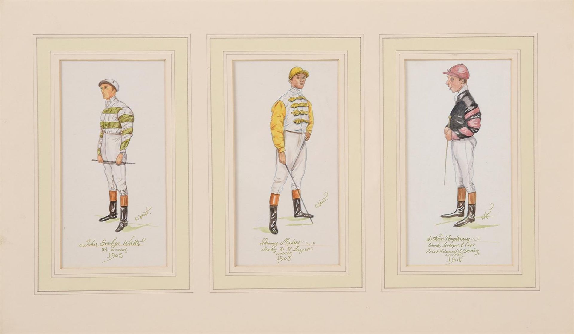 FOLLOWER OF CHARLES HUNT, PORTRAITS OF SIX JOCKEYS (2) - Bild 3 aus 5