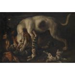 FOLLOWER OF NICASIUS BERNAERTS, A DOG ATTACKING KITTENS