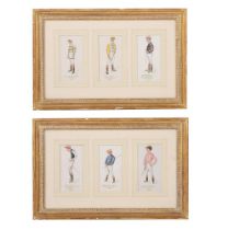 FOLLOWER OF CHARLES HUNT, PORTRAITS OF SIX JOCKEYS (2)