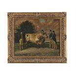 BRITISH PROVINCIAL SCHOOL (19TH CENTURY), FOUR GENTLEMEN WITH A BULL