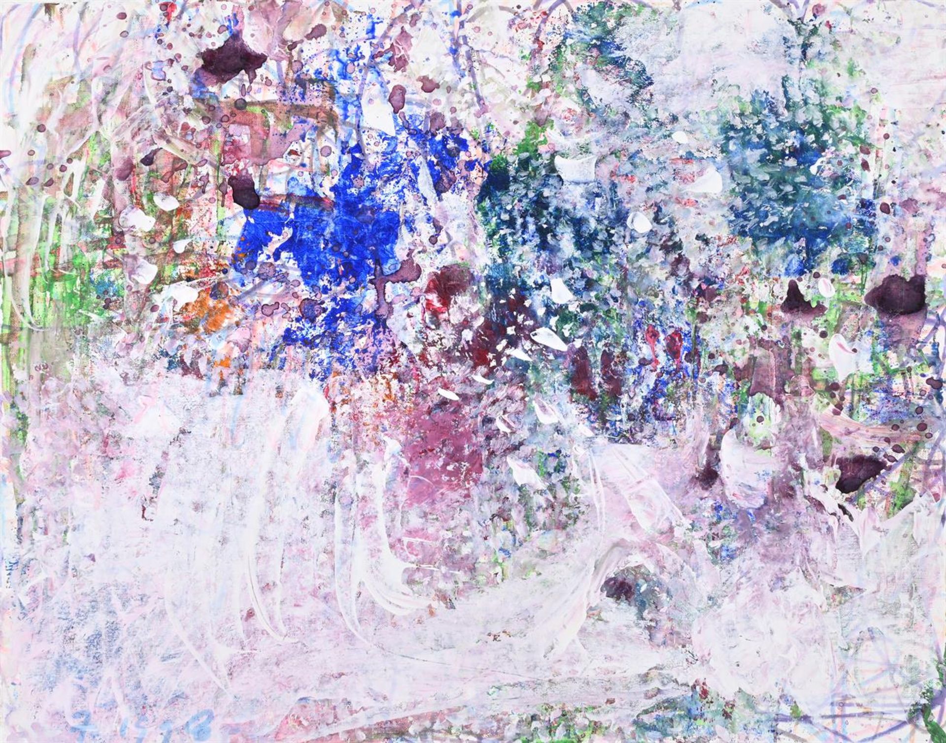 λ MICHAEL FORSTER (INDIAN 1907-2002), LAVENDER (GARDEN SERIES) - Image 2 of 3