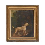 ENGLISH SCHOOL (19TH CENTURY), STUDY OF A TERRIER IN A LANDSCAPE