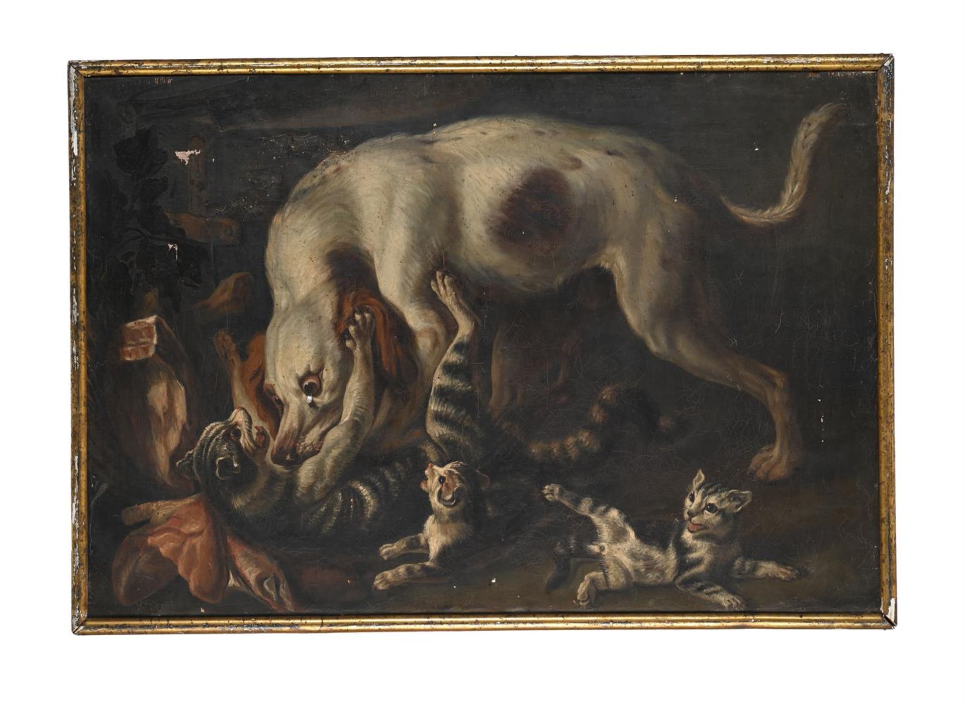 FOLLOWER OF NICASIUS BERNAERTS, A DOG ATTACKING KITTENS - Image 2 of 3