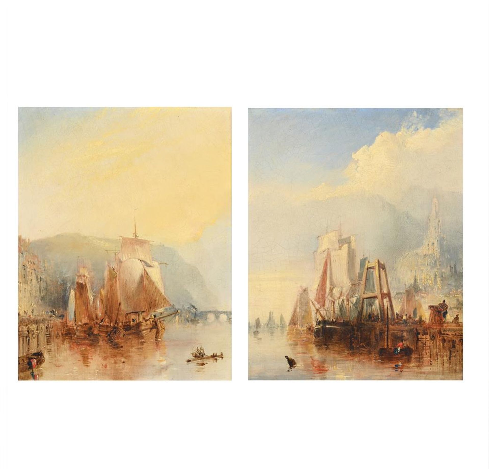 ATTRIBUTED TO EDMUND JOHN NIEMANN (ENGLISH 1813-1876), TWO VIEWS OF ROUEN'S HARBOUR - Bild 4 aus 7