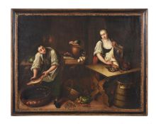 GERMAN PROVINCIAL SCHOOL (18TH CENTURY), A PAIR OF KITCHEN SCENES