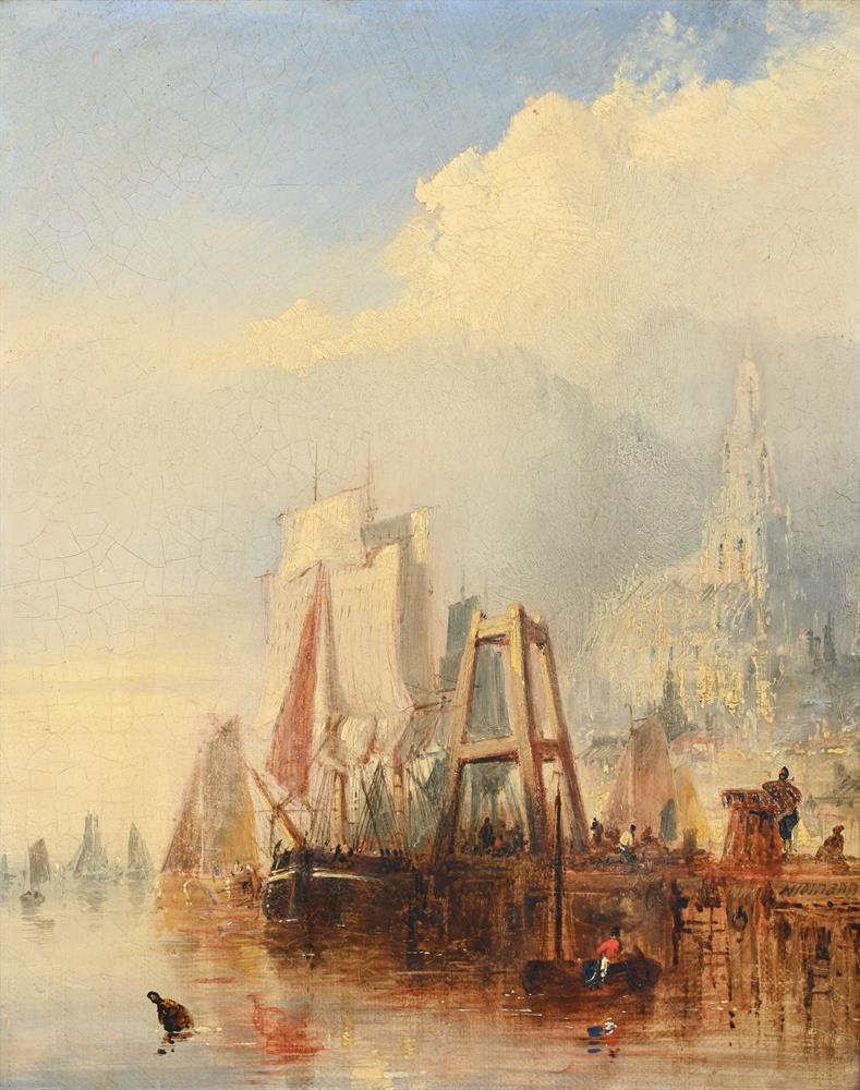 ATTRIBUTED TO EDMUND JOHN NIEMANN (ENGLISH 1813-1876), TWO VIEWS OF ROUEN'S HARBOUR - Image 3 of 7