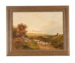DAVID BATES (BRITISH 1840-1921), A COUNTRYSIDE VIEW AT SUNSET