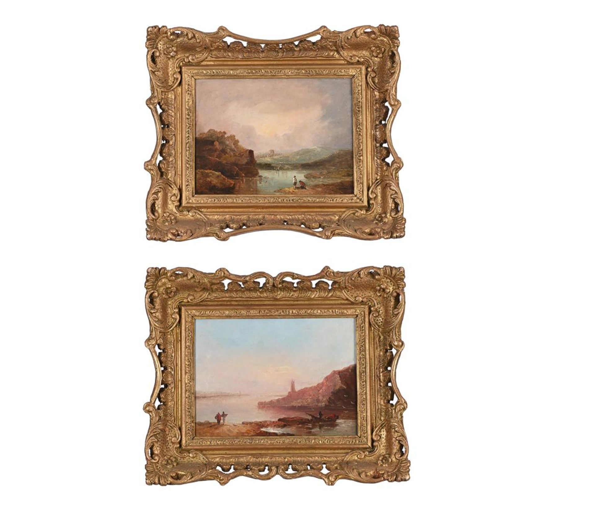 J. BARKER (19TH CENTURY), A PAIR OF COASTAL LANDSCAPES