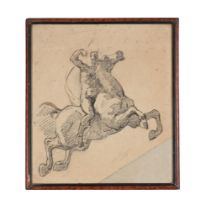 ALFRED CLUYSENAAR (BELGIAN 1837-1902), STUDY FOR A HORSEMAN OF THE APOCALYPSE
