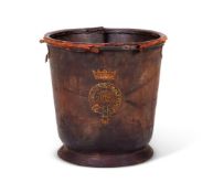 A LEATHER FIRE BUCKET, 19TH CENTURY