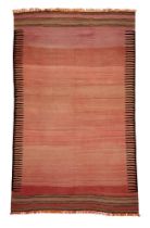 A KILIM RUG WITH PINK GROUND