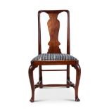 A GEORGE II WALNUT SIDE CHAIR