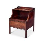 A MAHOGANY BEDSIDE COMMODE, 19TH CENTURY