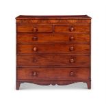 A VICTORIAN MAHOGANY CHEST OF DRAWERS, MID 19TH CENTURY