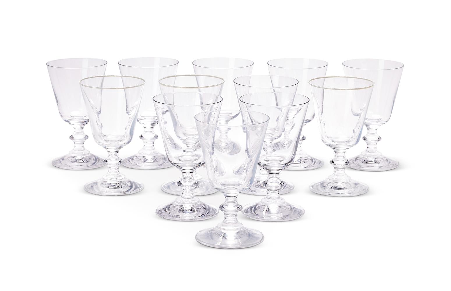 A COMPOSITE SET OF 12 WINE GLASSES, MODERN