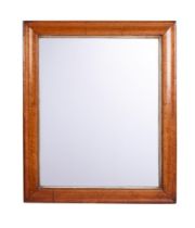 A BURR MAPLE WALL MIRROR