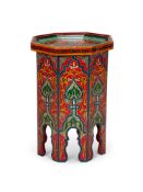 A MOROCCAN PAINTED OCTAGONAL OCCASIONAL TABLE, 20TH CENTURY