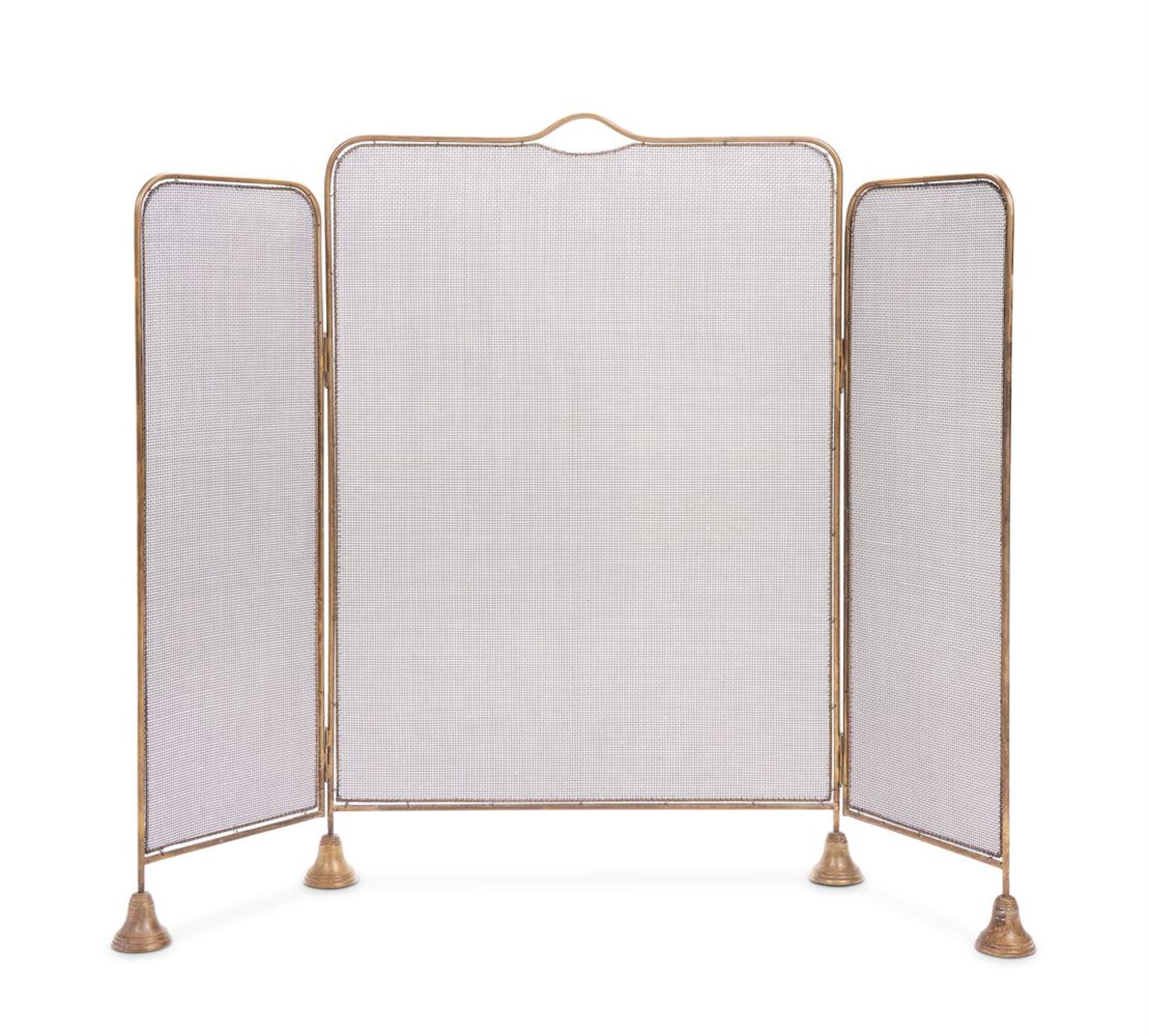 A FOLDING TRIPTYCH FIRE SCREEN BY ROBERT KIME