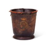 A LEATHER FIRE BUCKET, 19TH CENTURY