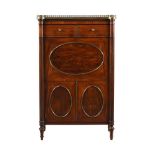 Y A MAHOGANY AND ROSEWOOD SECRETAIRE IN FRENCH TASTE, 19TH CENTURY