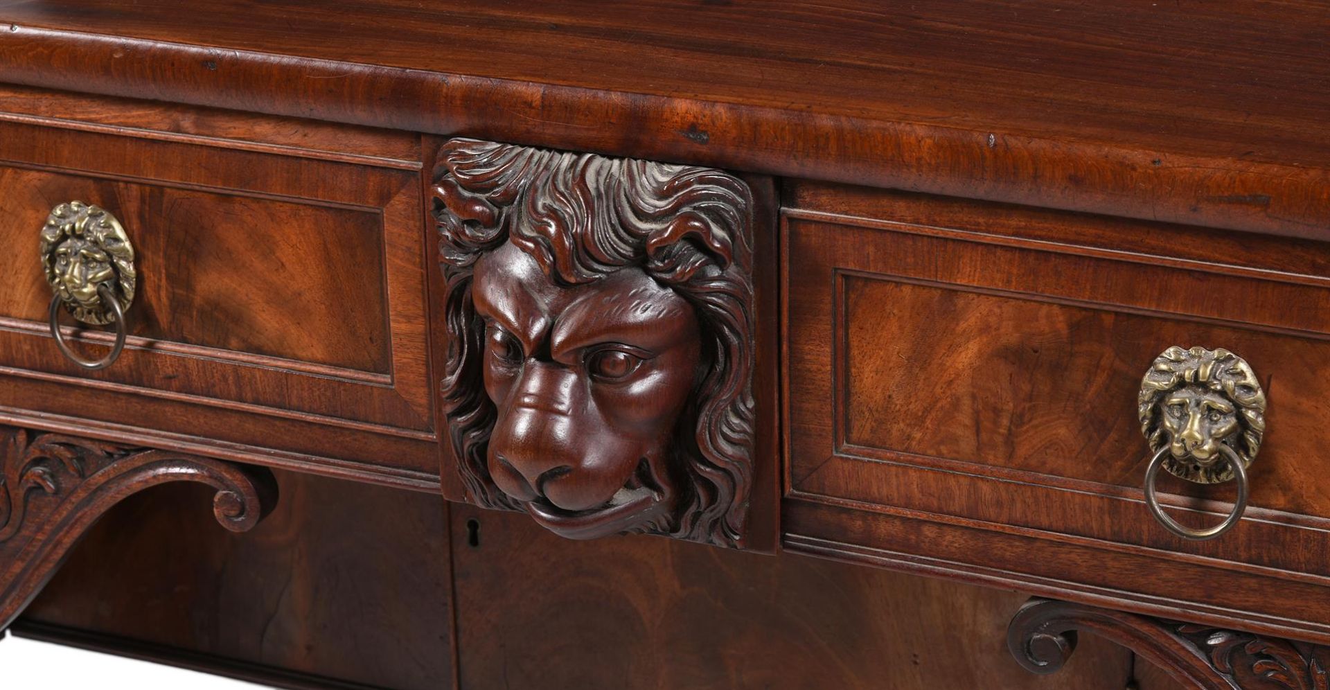 A GEORGE IV MAHOGANY SIDEBOARD, PROBABLY SCOTTISH - Image 3 of 3