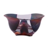 λ DINO ROSIN (B.1948), A MURANO CLEAR AND MULTICOLOURED CASED GLASS BOWL VASE