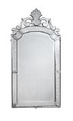 AN ETCHED MIRROR IN VENETIAN STYLE, 20TH CENTURY