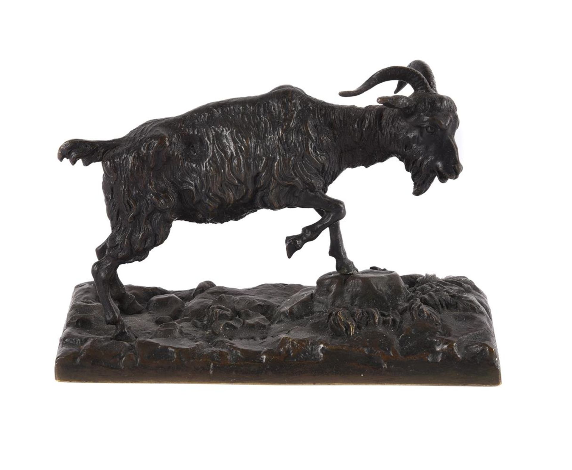 AFTER P J MENE, A BRONZE MODEL OF A MOUNTAIN GOAT