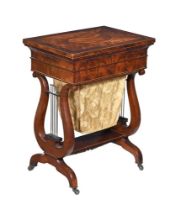 A LOUIS PHILIPPE MAHOGANY WORK TABLE