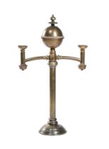 A VICTORIAN BRASS GAS LAMP