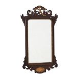 A MAHOGANY WALL MIRROR IN GEORGE II STYLE, EARLY 20TH CENTURY