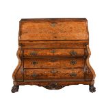 A DUTCH WALNUT AND MARQUETRY INLAID BUREAU, LATE 18TH CENTURY