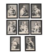 AFTER SIR ANTHONY VAN DYCK, EIGHT PORTRAITS FROM THE ICONES PRINCIPUM VIRORUM...