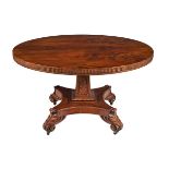 AN EARLY VICTORIAN OVAL BREAKFAST TABLE