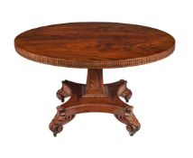 AN EARLY VICTORIAN OVAL BREAKFAST TABLE