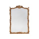 A FRENCH GILTWOOD WALL MIRROR IN LOUIS XVI STYLE