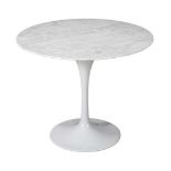 AFTER EERO SAARINEN (1910-1961) FOR KNOLL INTERNATIONAL, A MARBLE 'TULIP' CIRCULAR TABLE